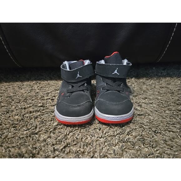 Nike Air Jordans Flight Origin Toddler Size 5C Black Red 602670-003 - Picture 2 of 5